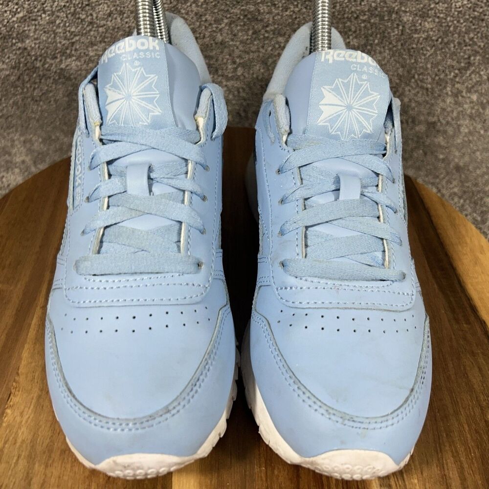Reebok Classic EF3036  Women’s Size 7.5 Fluid Blue Leather Athletic Shoes Used - Picture 4 of 12